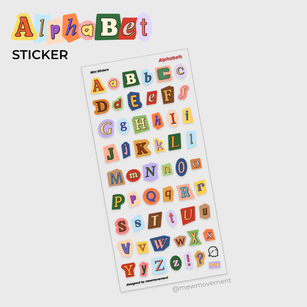 Alphabet Sticker Sheet