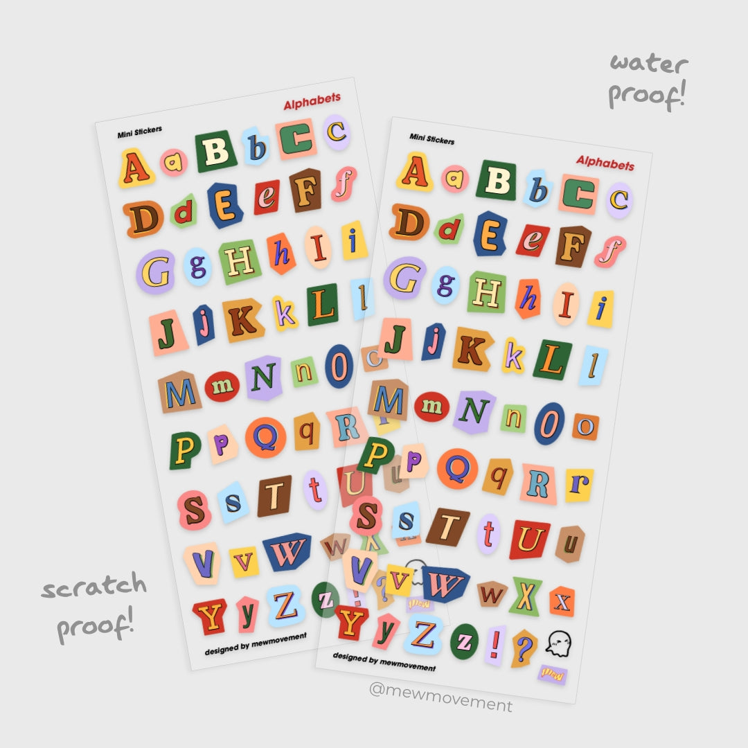 Alphabet Sticker Sheet