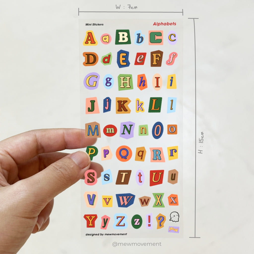 Alphabet Sticker Sheet