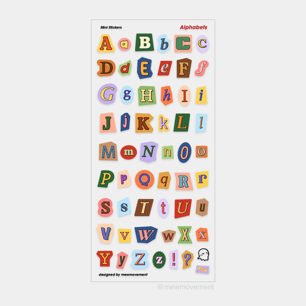Alphabet Sticker Sheet