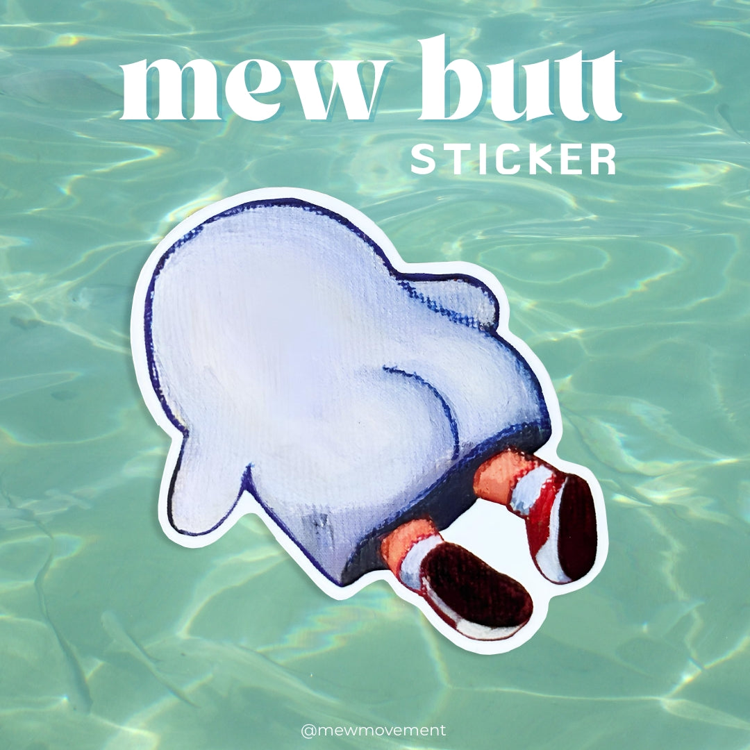 Mew Butt Sticker