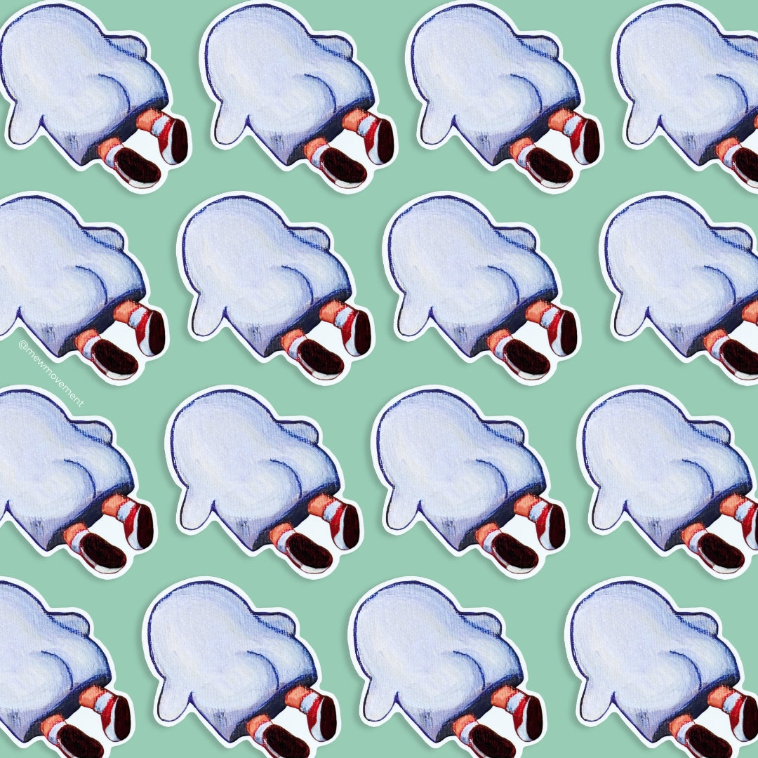 Mew Butt Sticker