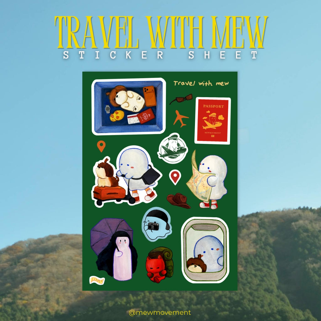 Travel with Mew Sticker Sheet
