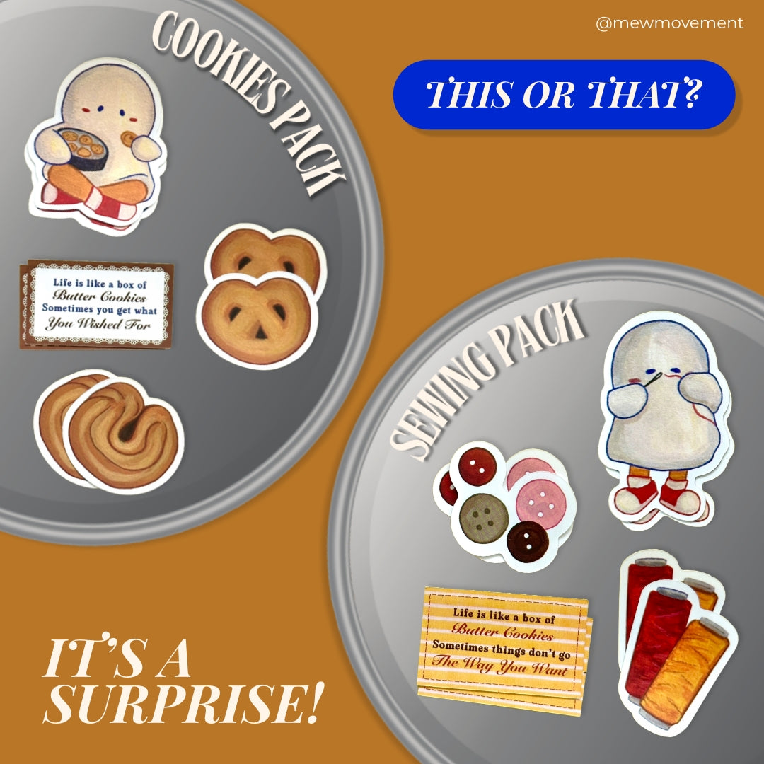 Butter Cookies Mystery Sticker Pack and Card