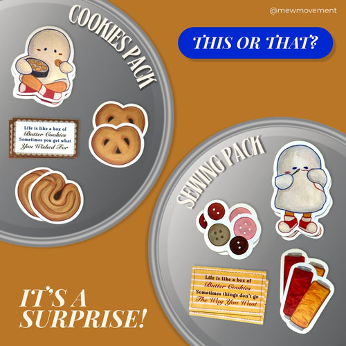 Butter Cookies Mystery Sticker Pack and Card