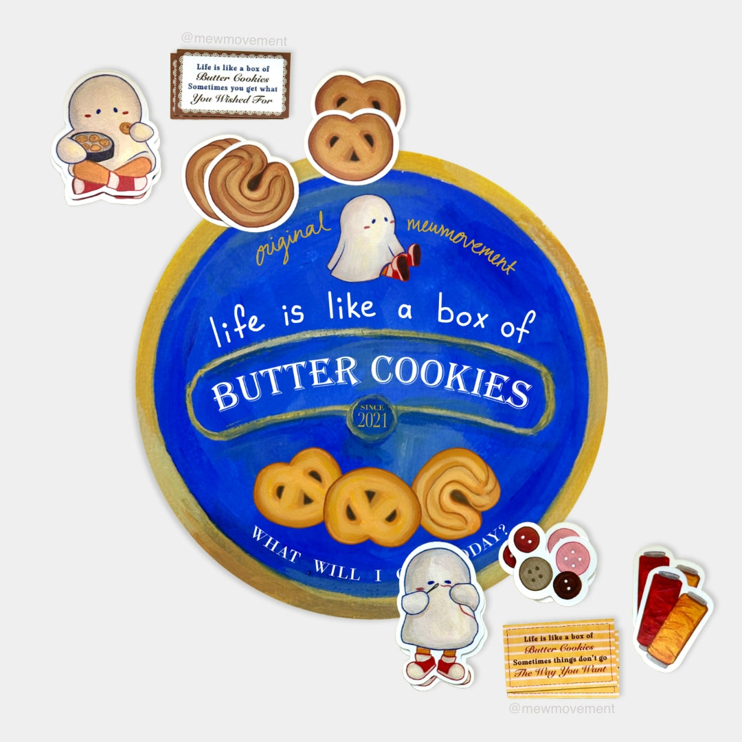 Butter Cookies Mystery Sticker Pack and Card
