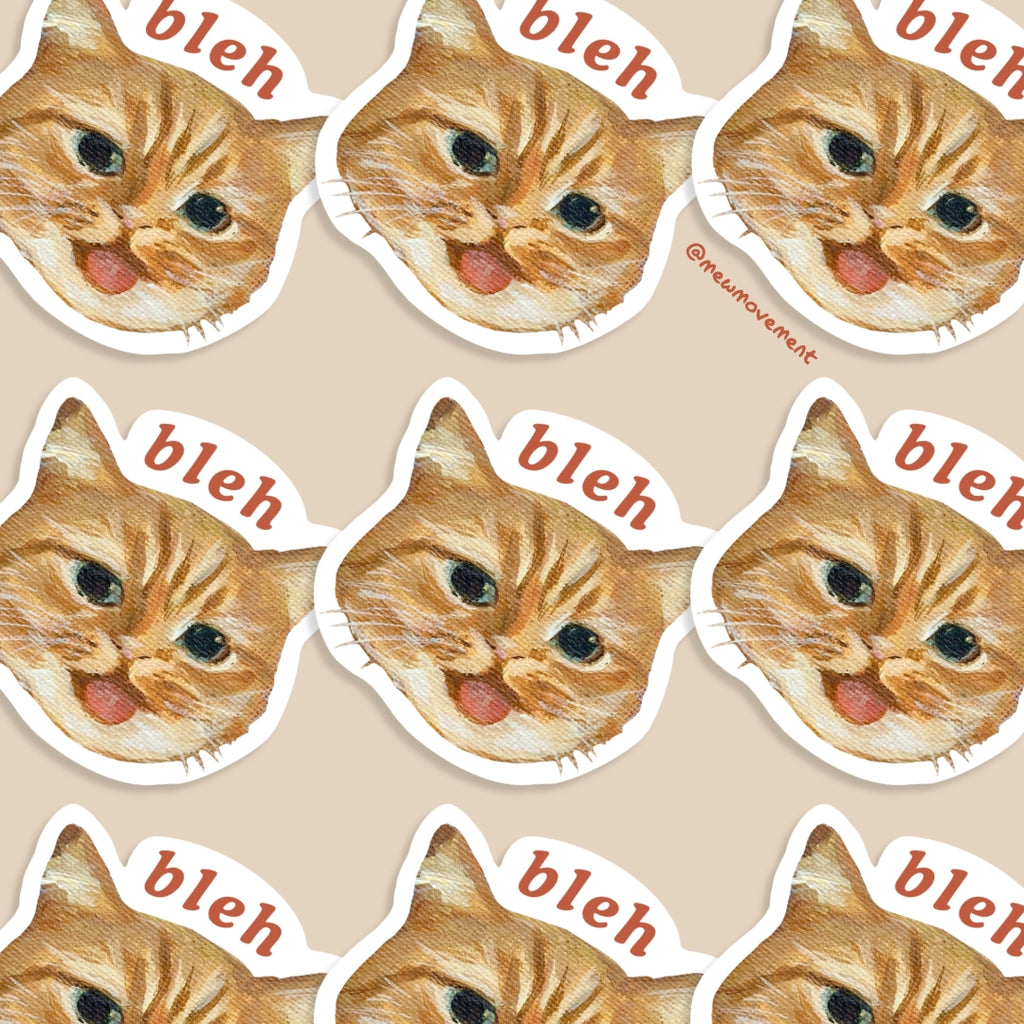 Bleh Cat Sticker