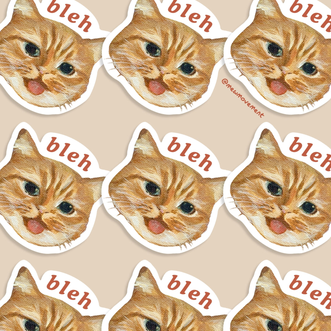 Bleh Cat Sticker