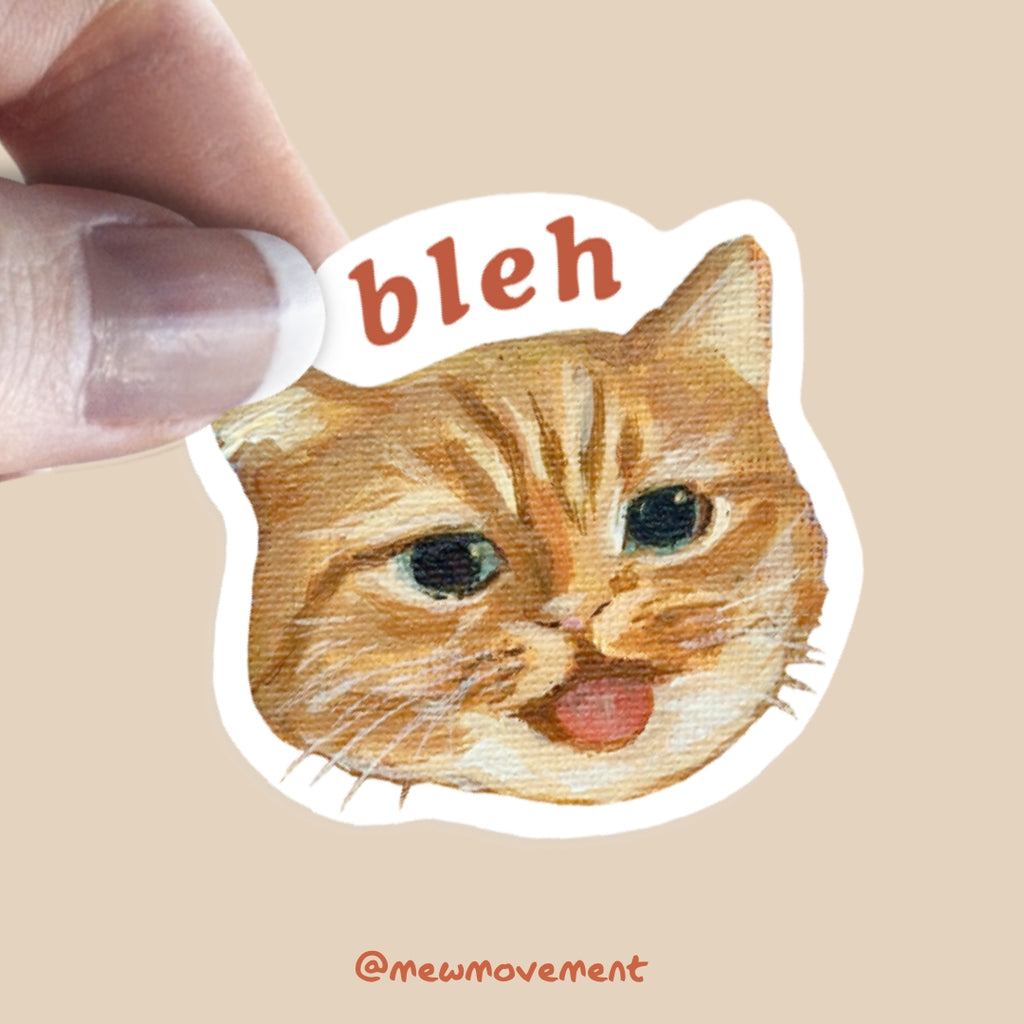 Bleh Cat Sticker