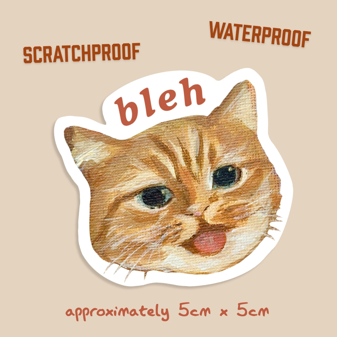 Bleh Cat Sticker