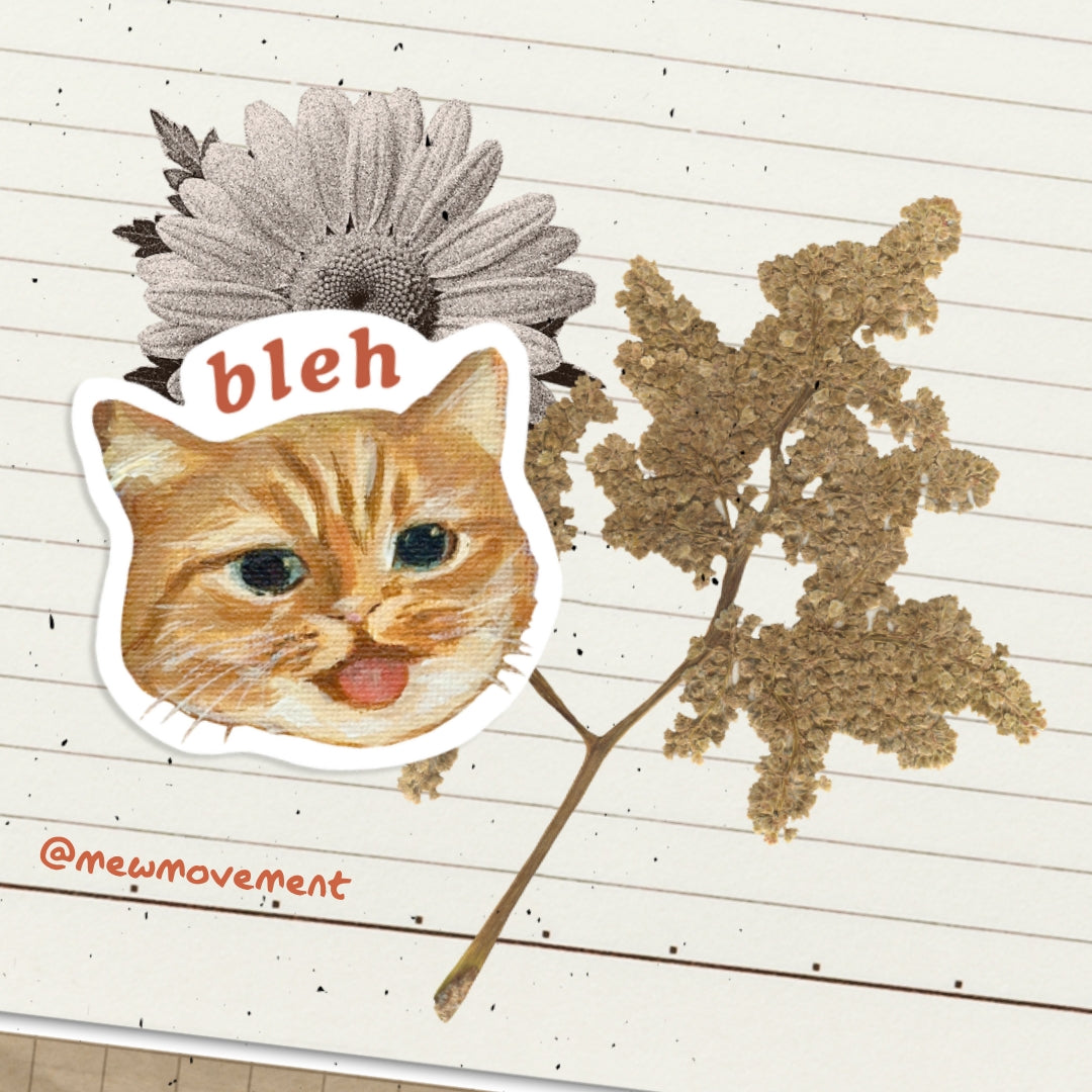 Bleh Cat Sticker