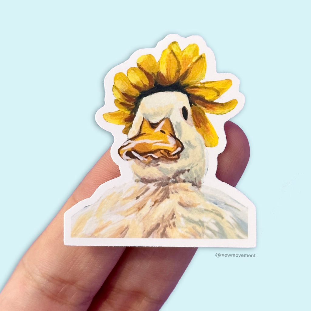 Flower Duck Sticker