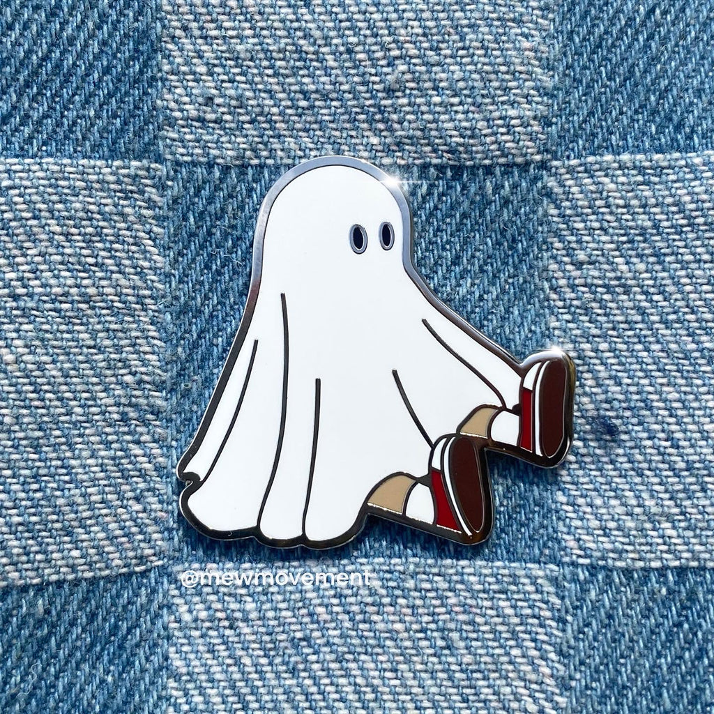 Sad Ghost Enamel Pin