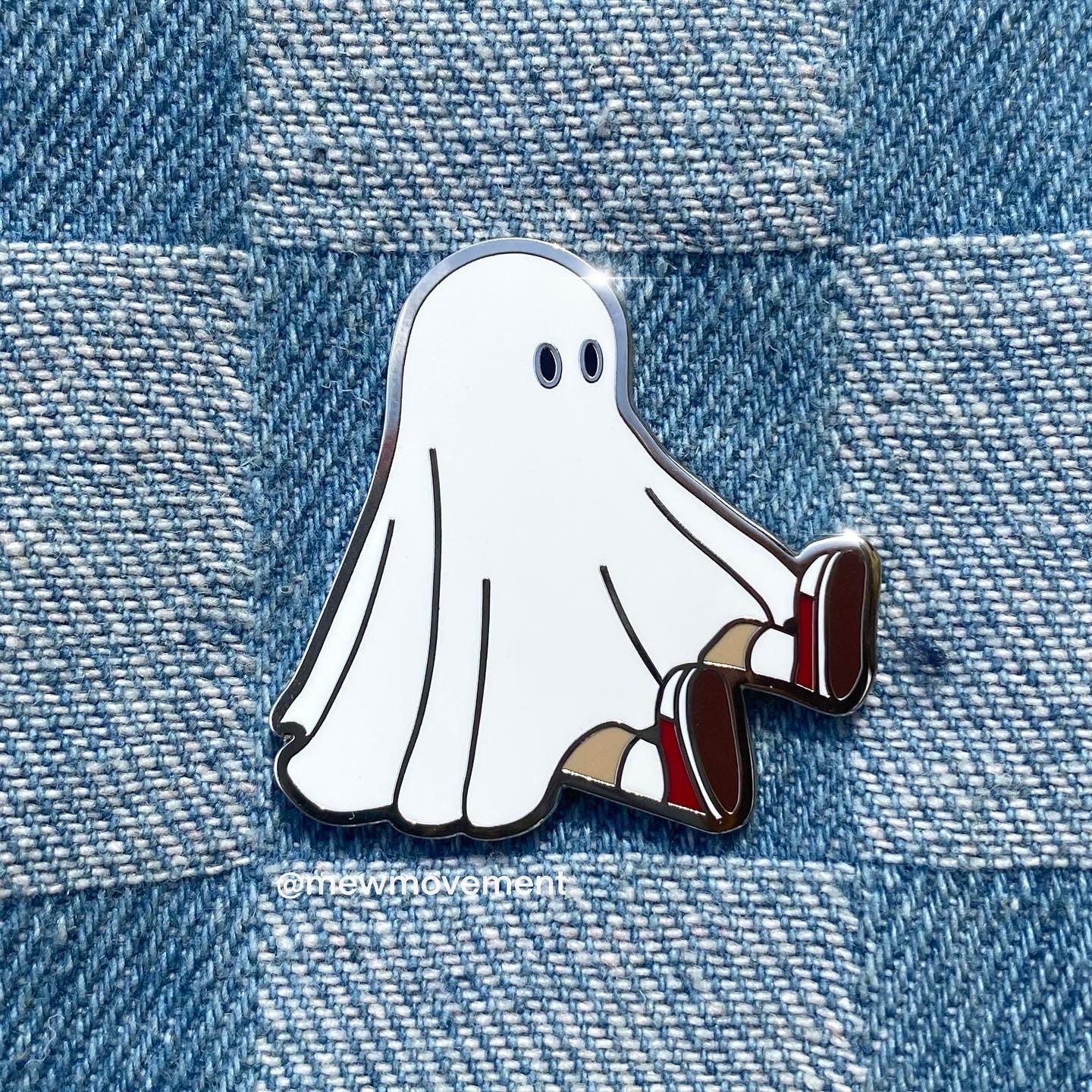 Sad Ghost Enamel Pin