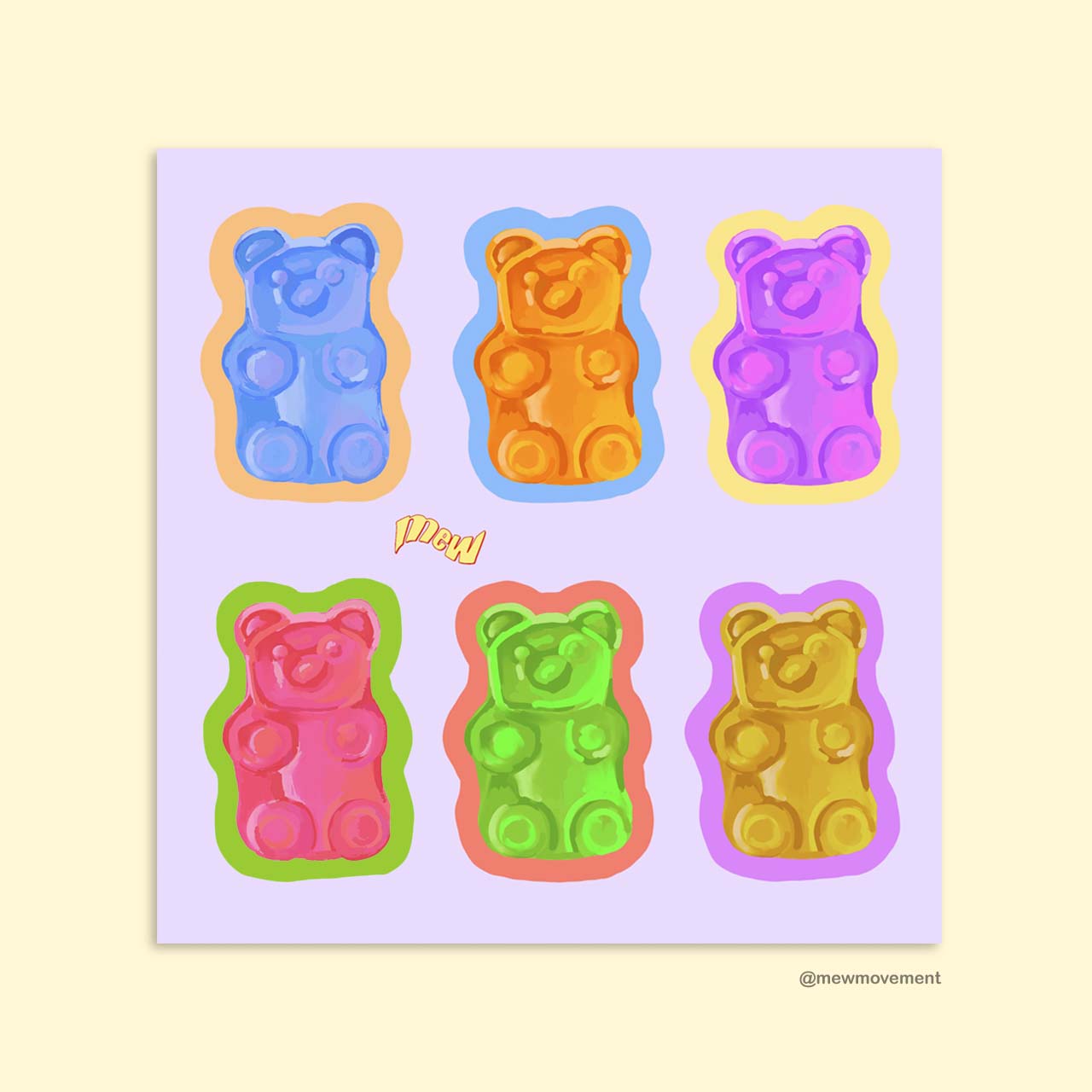 Gummy Bear Mini Sticker