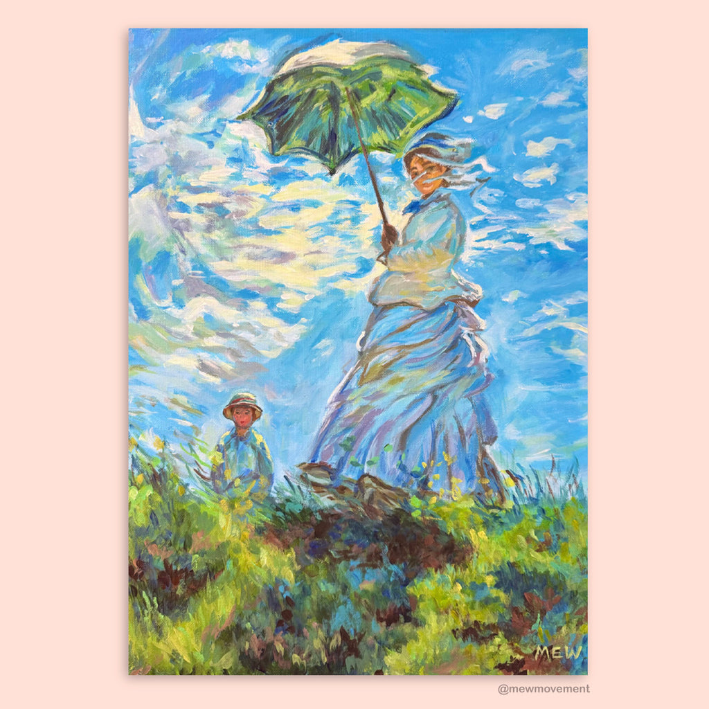 Woman With A Parasol Postcard