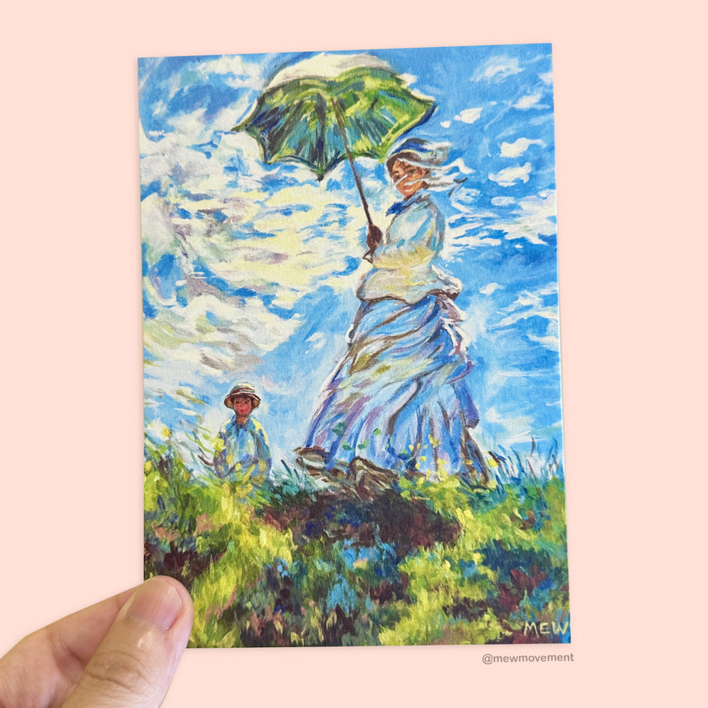 Woman With A Parasol Postcard
