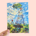 Woman With A Parasol Postcard
