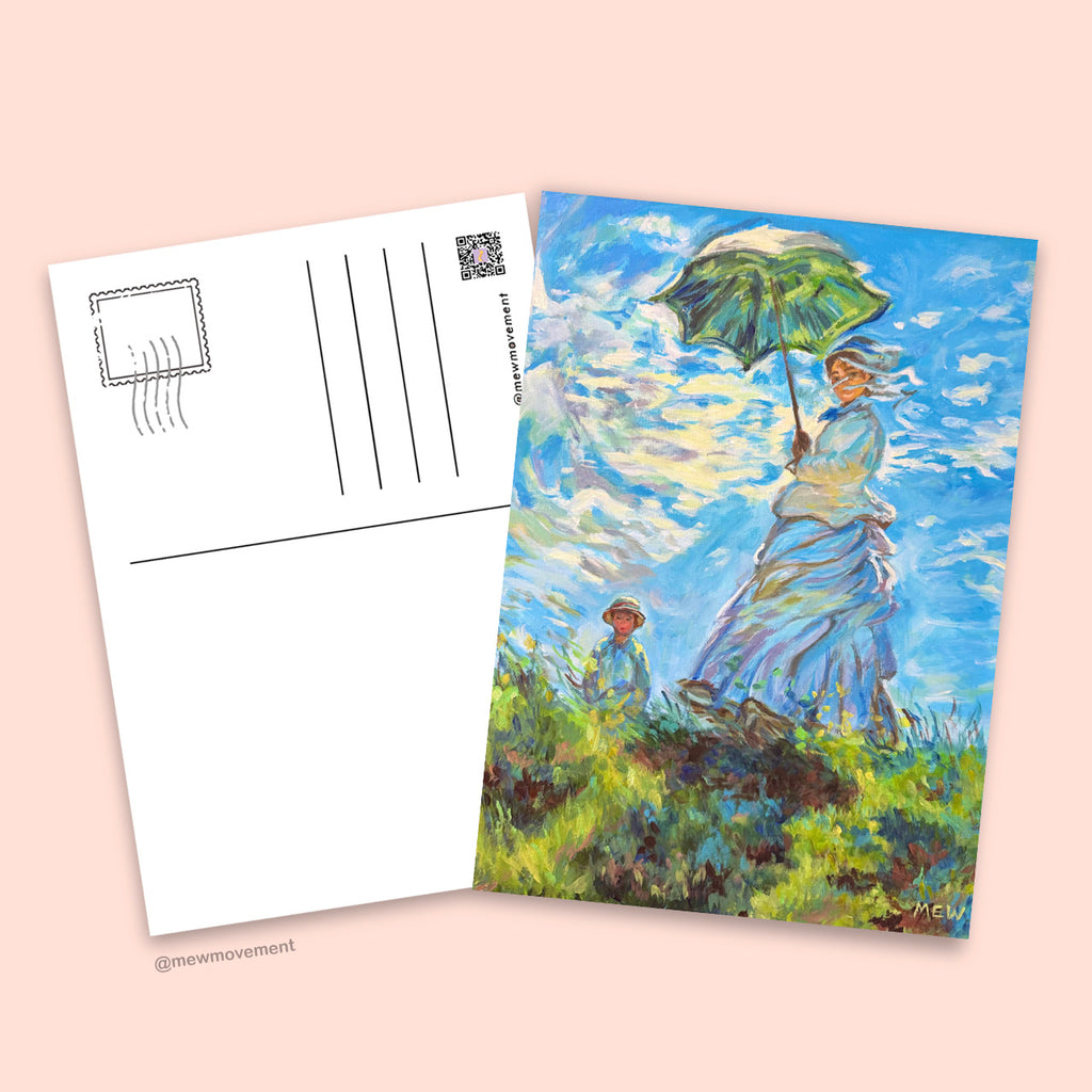 Woman With A Parasol Postcard