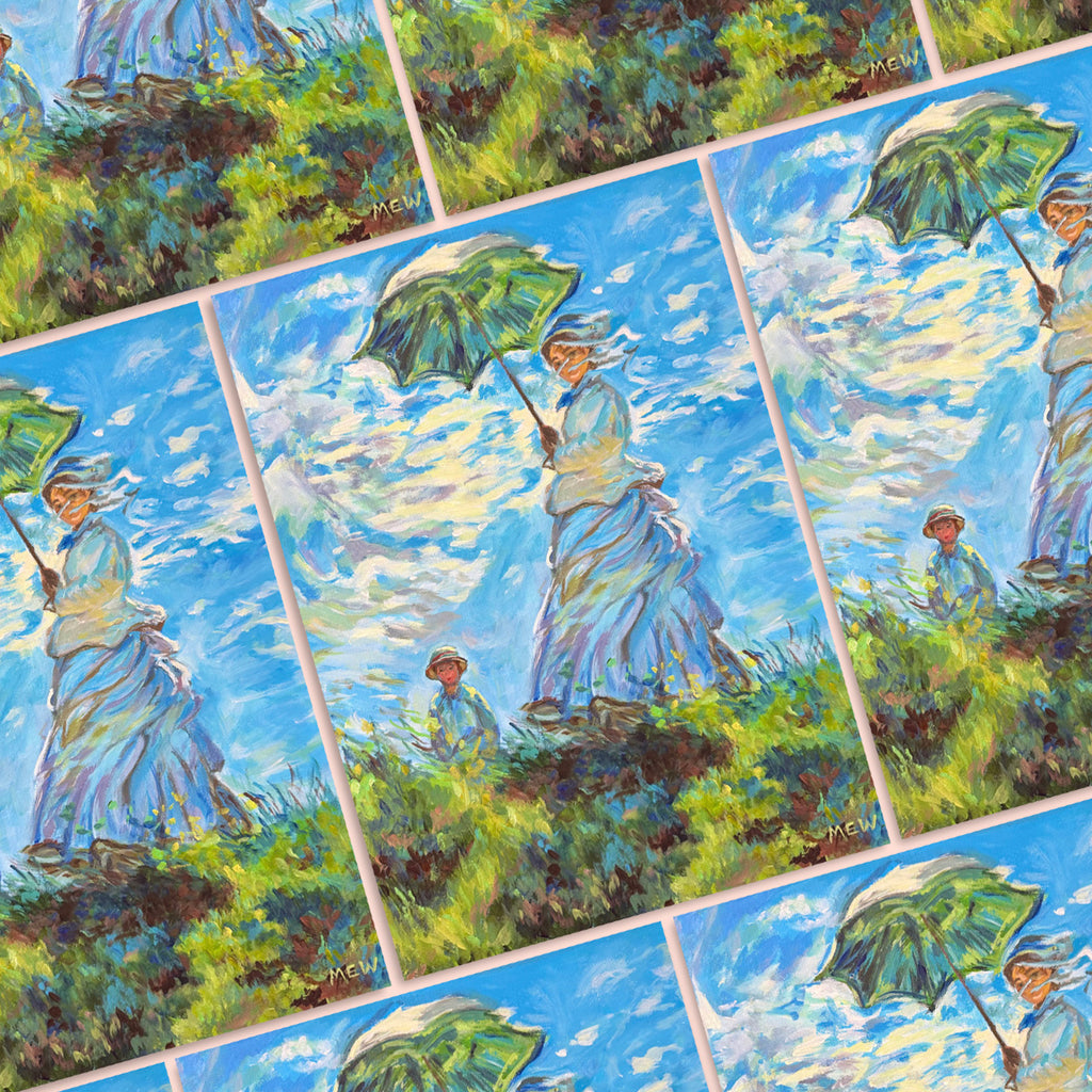 Woman With A Parasol Postcard