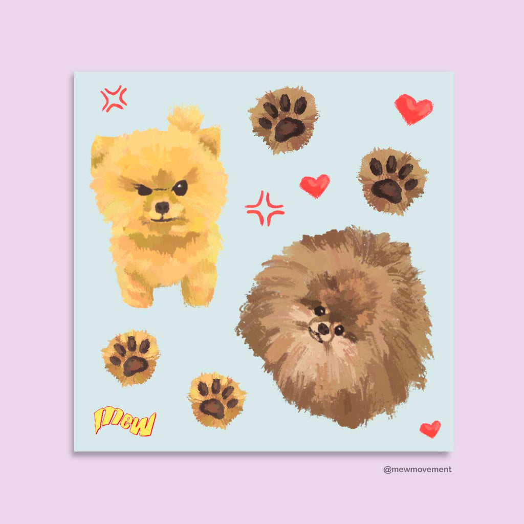 Pomeranian Mini Sticker
