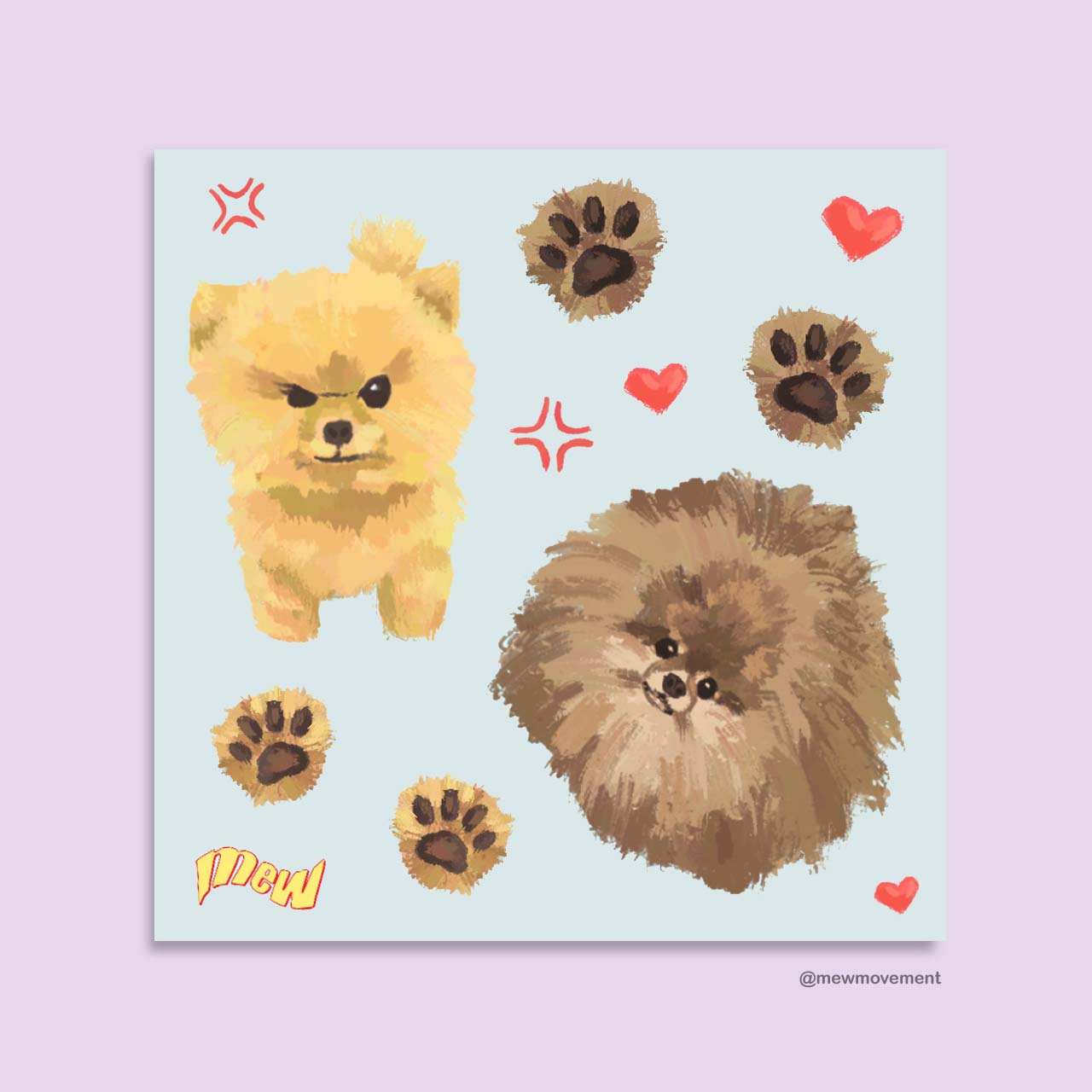 Pomeranian Mini Sticker