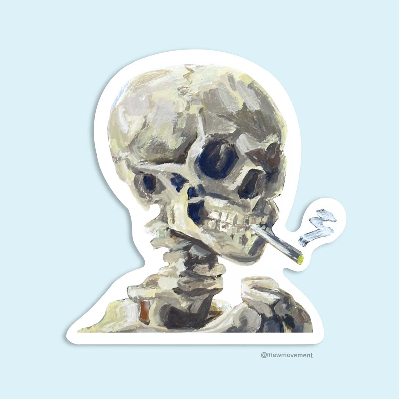 Van Gogh's Skull Sticker