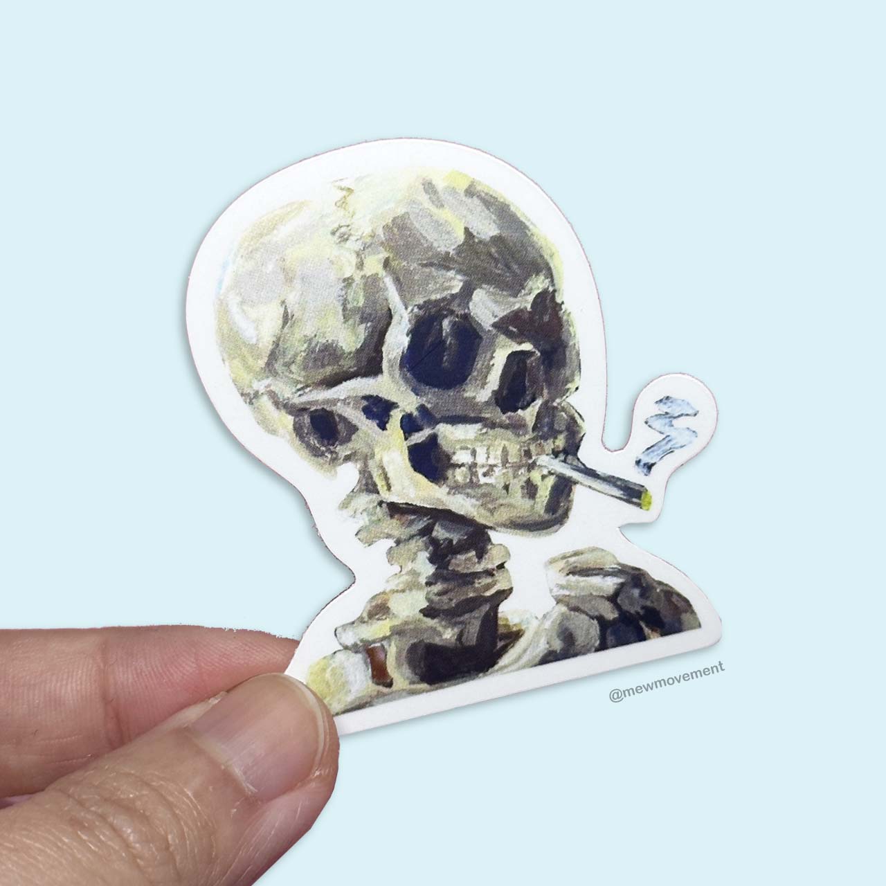 Van Gogh's Skull Sticker