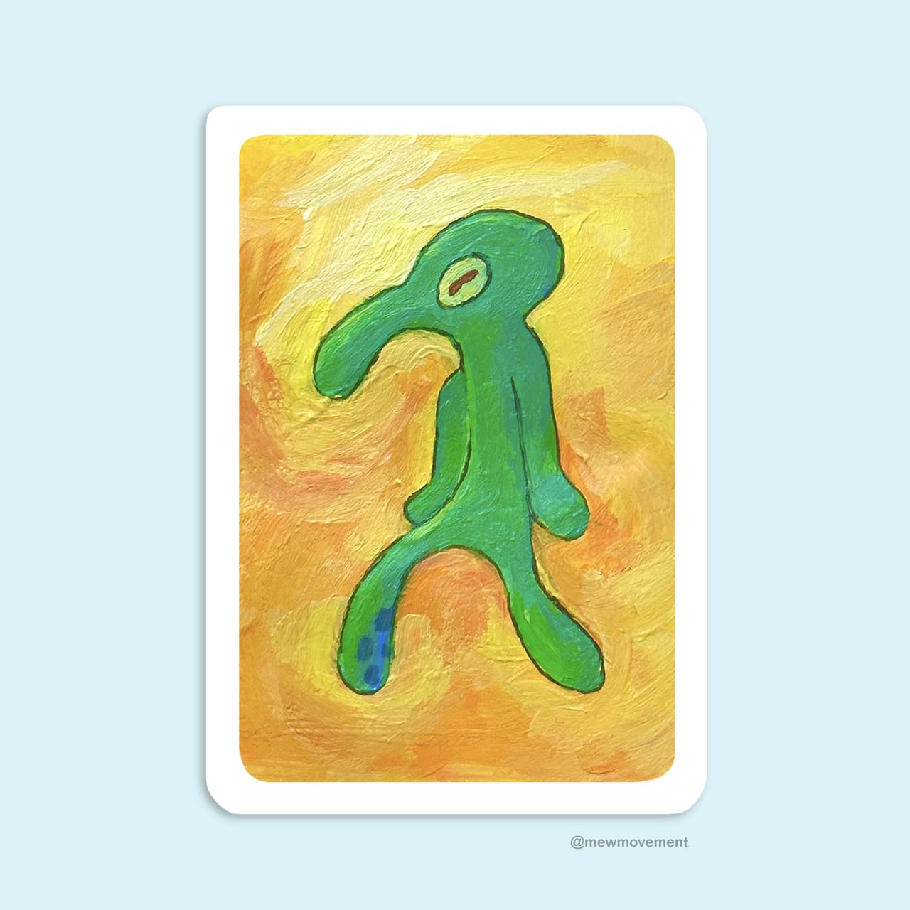 Squidward Self Portrait Sticker