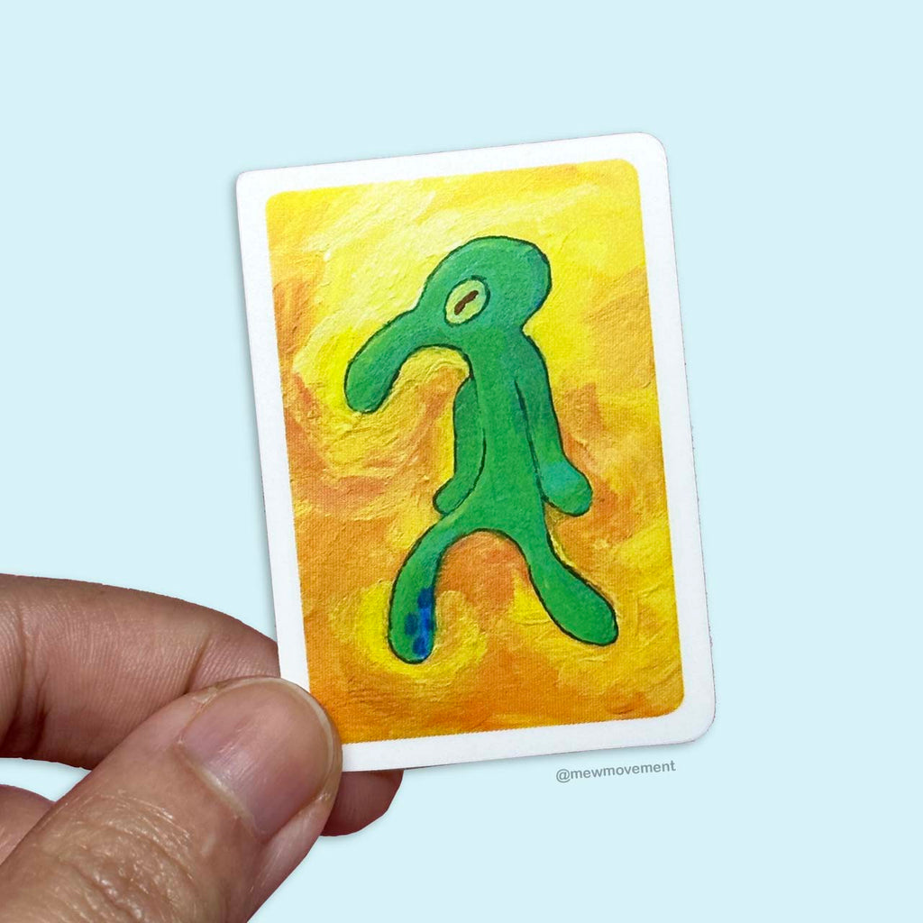 Squidward Self Portrait Sticker