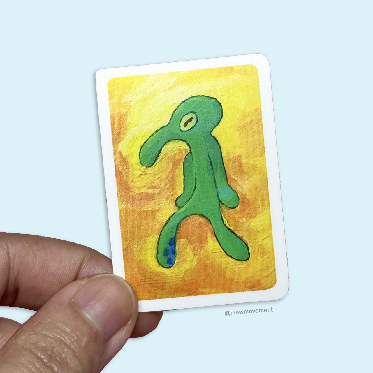 Squidward Self Portrait Sticker